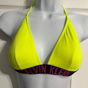 Calvin Klein Yellow Bikini Triangle Top Swimwear